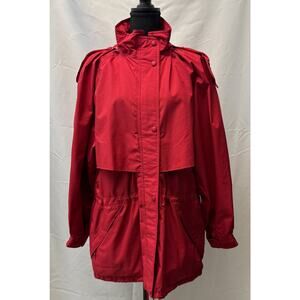 Womens Red Eddie Bauer Vintage Mountain Anorak Style Gore-Tex Jacket Size L